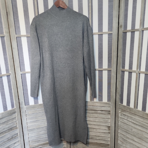 NWT a new day Gray Mock Turtleneck Sweater Dress - Picture 1 of 7